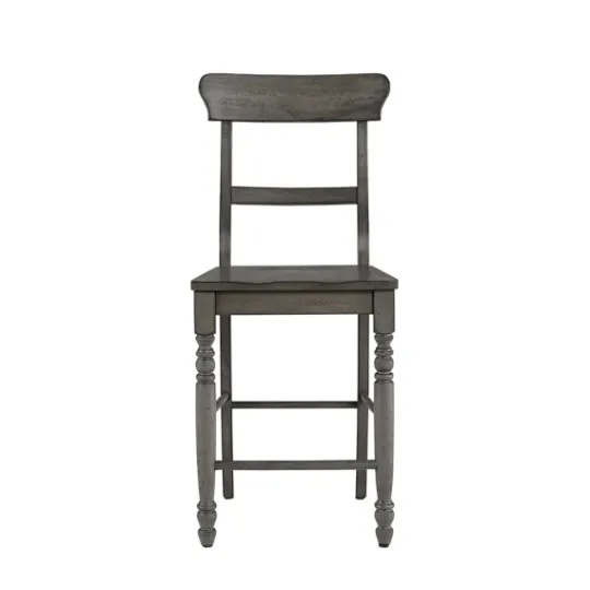 Kirkland's Home Slate Ladder Back Counter Stools, Set Of 2- Bar Stools & Counter Height Stools