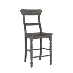 Kirkland's Home Slate Ladder Back Counter Stools, Set Of 2- Bar Stools & Counter Height Stools