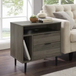 Kirkland's Home Slate Side Table With Cubbies- Accent & End Tables