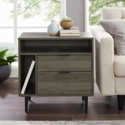 Kirkland's Home Slate Side Table With Cubbies- Accent & End Tables