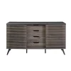 Kirkland's Home Slate Slatted 4-Drawer Cabinet- Cabinets & Sideboards