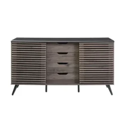 Kirkland's Home Slate Slatted 4-Drawer Cabinet- Cabinets & Sideboards