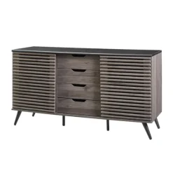 Kirkland's Home Slate Slatted 4-Drawer Cabinet- Cabinets & Sideboards