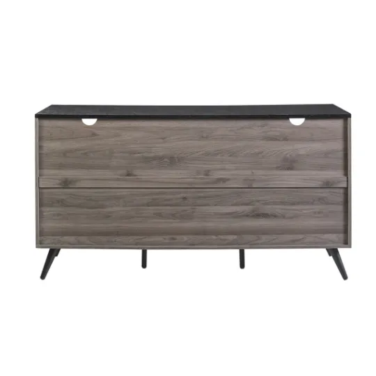 Kirkland's Home Slate Slatted 4-Drawer Cabinet- Cabinets & Sideboards