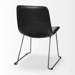 Kirkland's Home Slate Vegan Leather Bucket Dining Chairs, Set Of 2- Dining Chairs