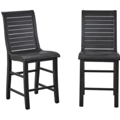 Kirkland's Home Slatted Counter Stools, Set Of 2- Bar Stools & Counter Height Stools