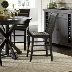 Kirkland's Home Slatted Counter Stools, Set Of 2- Bar Stools & Counter Height Stools