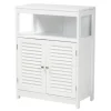 Kirkland's Home Slatted Wood Bathroom Cabinet- Bathroom Furniture