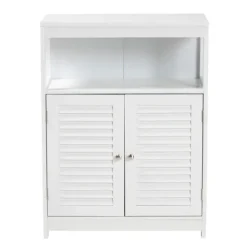 Kirkland's Home Slatted Wood Bathroom Cabinet- Bathroom Furniture