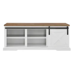 Kirkland's Home Sliding Barn Door Bench- Entryway Furniture
