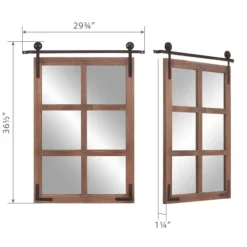 Kirkland's Home Sliding Barn Door Mirror- Decorative Mirrors