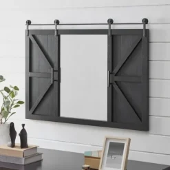 Kirkland's Home Sliding Barn Door Wall Mirror- Decorative Mirrors
