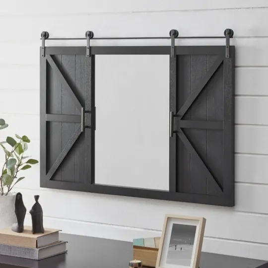Kirkland's Home Sliding Barn Door Wall Mirror- Decorative Mirrors