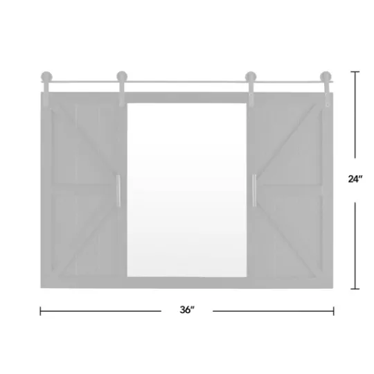 Kirkland's Home Sliding Barn Door Wall Mirror- Decorative Mirrors