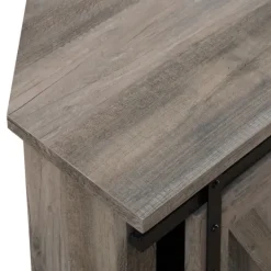 Kirkland's Home Sliding Barn Doors Corner Tv Stand- Tv Stands & Media Consoles