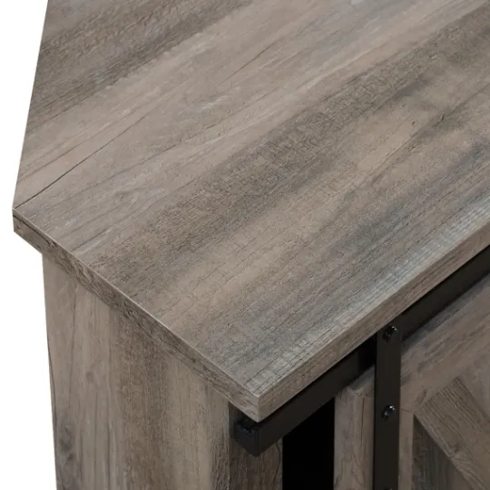 Kirkland's Home Sliding Barn Doors Corner Tv Stand- Tv Stands & Media Consoles