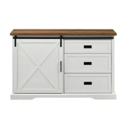 Kirkland's Home Sliding Door And 3-Drawer Sideboard- Cabinets & Sideboards