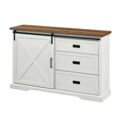 Kirkland's Home Sliding Door And 3-Drawer Sideboard- Cabinets & Sideboards