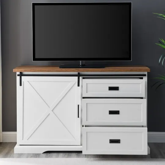 Kirkland's Home Sliding Door And 3-Drawer Sideboard- Cabinets & Sideboards