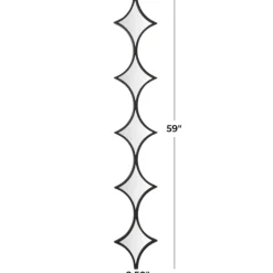 Kirkland's Home Slim Stacked Diamonds Wall Mirror- Decorative Mirrors