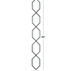 Kirkland's Home Slim Stacked Hexagons Wall Mirror- Decorative Mirrors