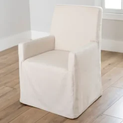 Kirkland's Home Slipcover Track Arm Dining Chair- Dining Chairs