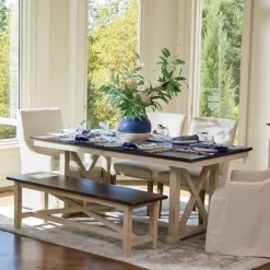 Kirkland's Home Slipcover Track Arm Dining Chair- Dining Chairs