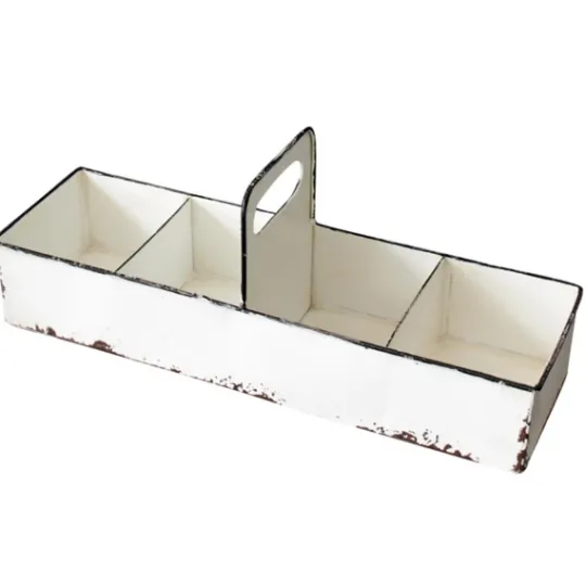 Kirkland's Home Slotted Enamel Tray- Decorative Trays