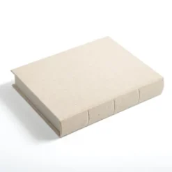 Kirkland's Home Small Beige Linen Book Box- Baskets & Boxes