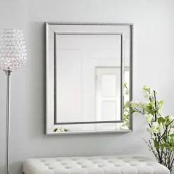 Kirkland's Home Small Silver Luxe Mirror, 29.5X35.5 In.- Decorative Mirrors