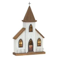 Kirkland's Home Small Wooden Church Tabletop Statue- Statues & Figurines