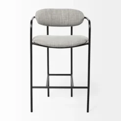 Kirkland's Home Smoke Arm Rest Upholstered Counter Stool- Bar Stools & Counter Height Stools