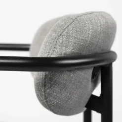 Kirkland's Home Smoke Arm Rest Upholstered Counter Stool- Bar Stools & Counter Height Stools