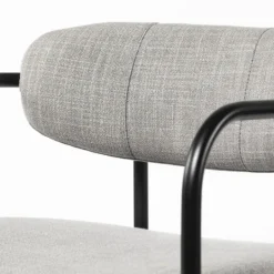 Kirkland's Home Smoke Arm Rest Upholstered Bar Stool- Bar Stools & Counter Height Stools