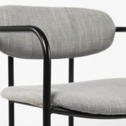 Kirkland's Home Smoke Arm Rest Upholstered Bar Stool- Bar Stools & Counter Height Stools