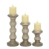 Kirkland's Home Smoke Glass Pillar Candle Holders, Set Of 3- Candle Holders