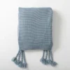 Kirkland's Home Smoke Spring Knit Throw Blanket- Blankets & Throws