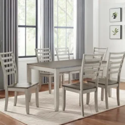 Kirkland's Home Smoked Alabaster And Honey Wood Dining Table- Dining Tables