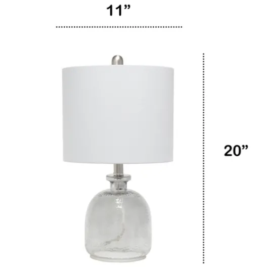 Kirkland's Home Smokey Hammered Glass Shade Table Lamp- Table Lamps