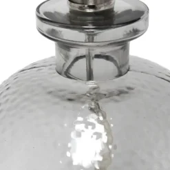 Kirkland's Home Smokey Hammered Glass Shade Table Lamp- Table Lamps