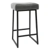 Kirkland's Home Smokey Vegan Leather Counter Stools, Set Of 2- Bar Stools & Counter Height Stools