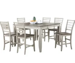 Kirkland's Home Smoky Alabaster Wooden 7-Pc. Dining Set- Dining Tables