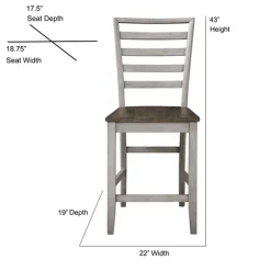 Kirkland's Home Smoky Alabaster Wooden 7-Pc. Dining Set- Dining Tables