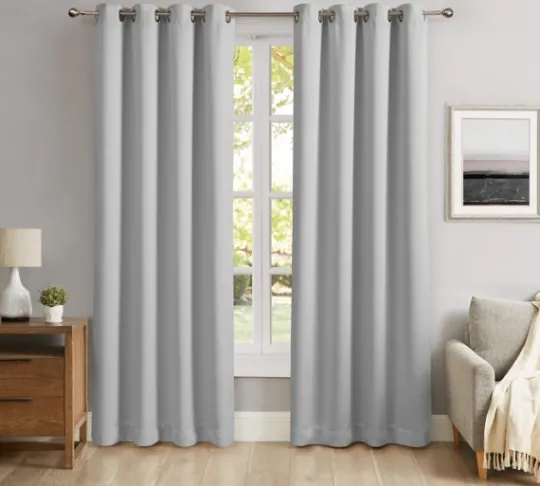 Kirkland's Home Smoky Blackout Curtain Panel Set, 108 In.- Curtains & Drapes