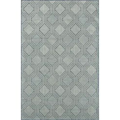 Kirkland's Home Smoky Blue Geometric Indoor/Outdoor Area Rug, 5X7- Outdoor Rugs
