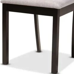 Kirkland's Home Smoky Gray Upholstered Swoop Back 5-Pc. Dining Set- Dining Tables