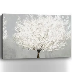 Kirkland's Home Snow Kissed Blossoms Giclee Canvas Art Print- Canvas Art