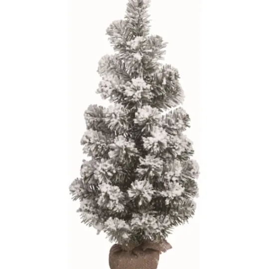 Kirkland's Home Snowy Pine Burlap Sack Base Tree, 24 In.- Trees & Topiaries