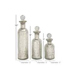Kirkland's Home Soda Lime Glass Bottle Vases, Set Of 3- Vases