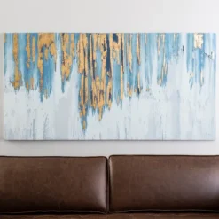 Kirkland's Home Sodalite Drips Canvas Art Print, 60X30 In.- Canvas Art